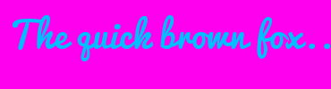 Image with Font Color 00BEFF and Background Color FF00EE